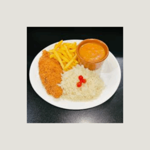 FRANGO À MILANESA COM FRITAS
