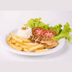 FRANGO GRELHADO COM FRITAS